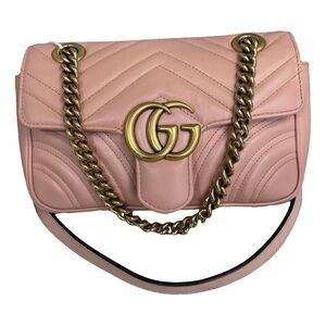 Never Worn, Gucci Blush Pink Quilted Shoulder Bag